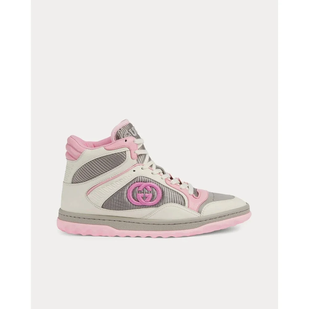 Gucci White / Pink High Top Mac80 Sneakers Shoes - Sz 34.5 / 4.5 US NIB - 0415AB